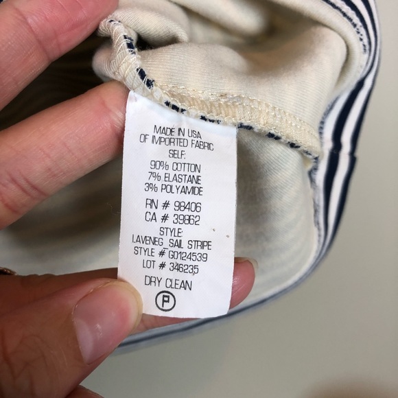 Theory Laveneg Striped Structured Tee Shirt - Picture 6 of 7